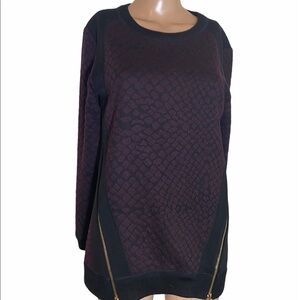 Rebecca Taylor Black and Purple Sweatshirt